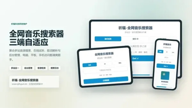 全网音乐搜索器(开源版)-龙盟网